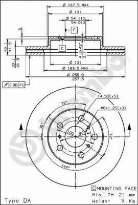 Breco BS 8088 - Гальмівний диск avtolavka.club