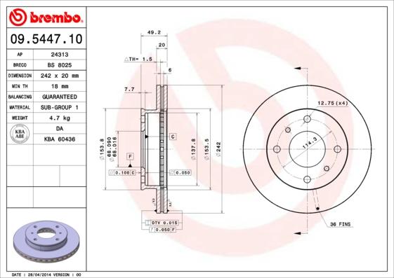 Breco BS 8025 - Гальмівний диск avtolavka.club