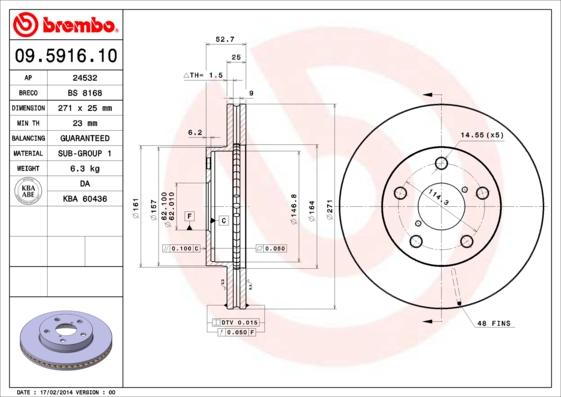 Breco BS 8168 - Гальмівний диск avtolavka.club