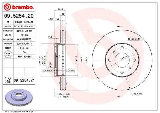 Breco BV 8117 - Гальмівний диск avtolavka.club