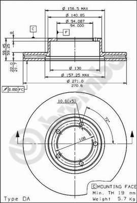 Brake Engineering 950541 - Гальмівний диск avtolavka.club