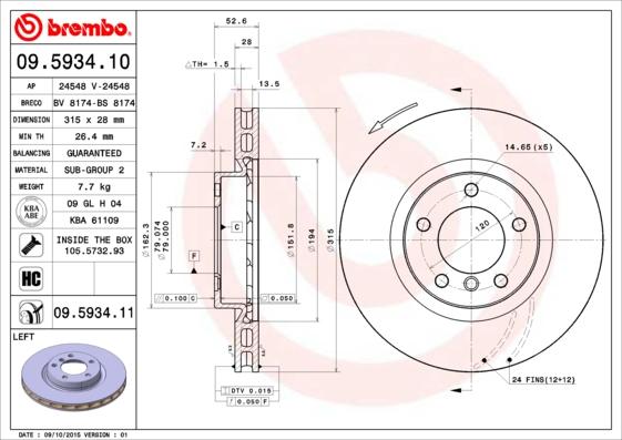 Breco BV 8174 - Гальмівний диск avtolavka.club