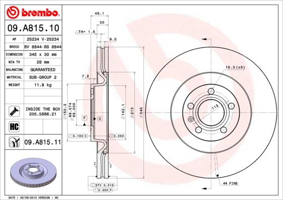 Breco BS 8844 - Гальмівний диск avtolavka.club