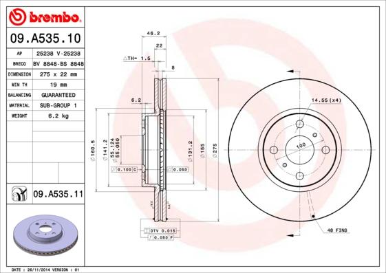 Breco BS 8848 - Гальмівний диск avtolavka.club