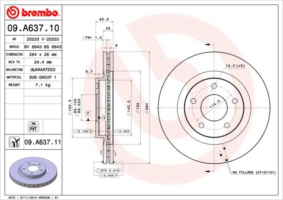 Breco BS 8843 - Гальмівний диск avtolavka.club