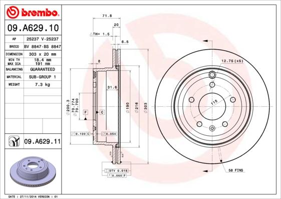 Breco BV 8847 - Гальмівний диск avtolavka.club