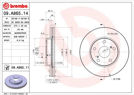 Breco BS 8806 - Гальмівний диск avtolavka.club