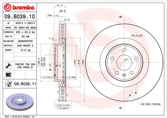 Breco BV 8824 - Гальмівний диск avtolavka.club