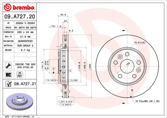 Breco BS 8874 - Гальмівний диск avtolavka.club