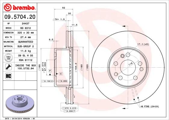 Breco BS 8312 - Гальмівний диск avtolavka.club