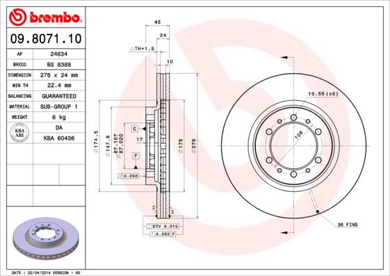 Breco BS 8388 - Гальмівний диск avtolavka.club