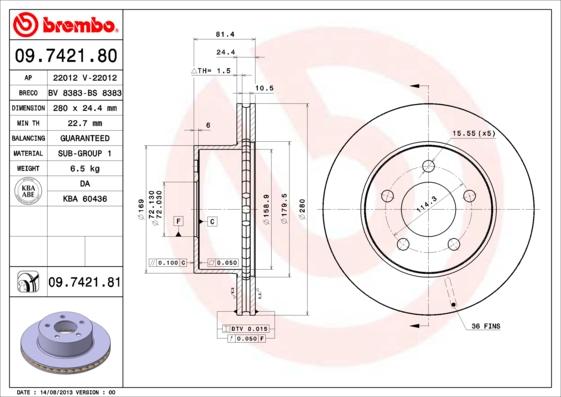 Breco BS 8383 - Гальмівний диск avtolavka.club