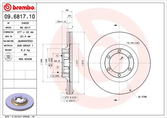 Breco BS 8217 - Гальмівний диск avtolavka.club