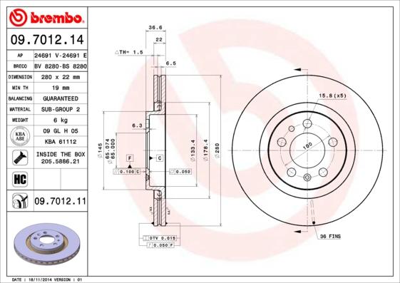 Breco BS 8280 - Гальмівний диск avtolavka.club