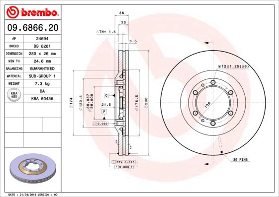 Breco BS 8281 - Гальмівний диск avtolavka.club