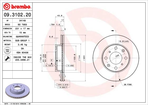 Breco BS 7955 - Гальмівний диск avtolavka.club