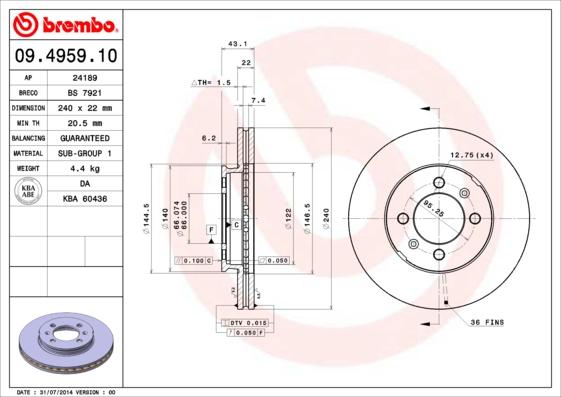 Breco BS 7921 - Гальмівний диск avtolavka.club