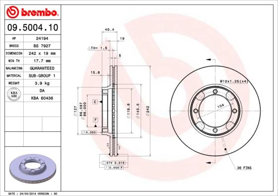 Breco BS 7927 - Гальмівний диск avtolavka.club