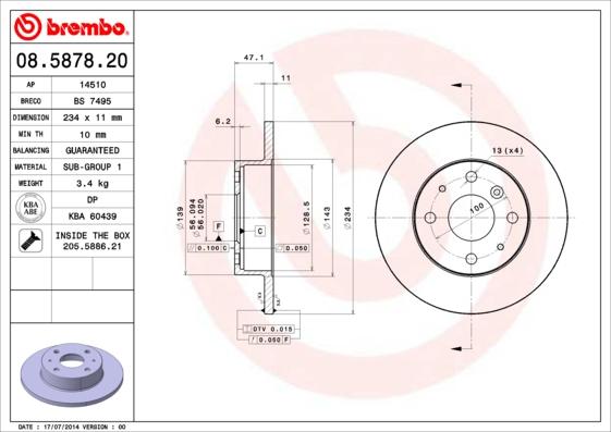 Breco BS 7495 - Гальмівний диск avtolavka.club