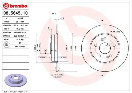 Breco BS 7444 - Гальмівний диск avtolavka.club