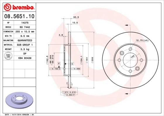 Breco BS 7442 - Гальмівний диск avtolavka.club