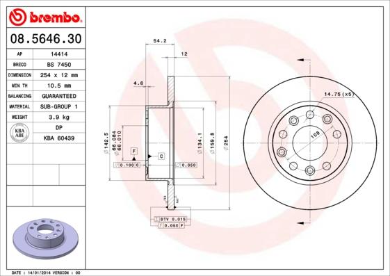 Breco BS 7450 - Гальмівний диск avtolavka.club