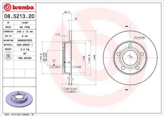 Breco BS 7469 - Гальмівний диск avtolavka.club