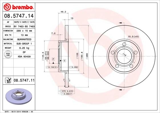 Breco BS 7463 - Гальмівний диск avtolavka.club