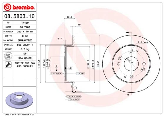 Breco BS 7480 - Гальмівний диск avtolavka.club