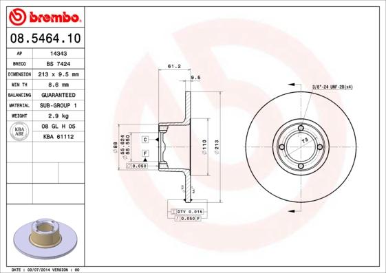 Breco BS 7424 - Гальмівний диск avtolavka.club