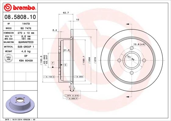 Breco BS 7476 - Гальмівний диск avtolavka.club