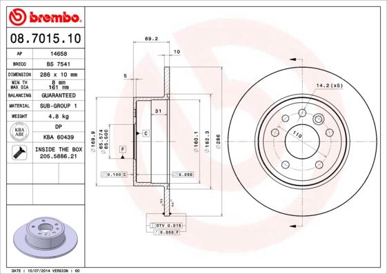 Breco BS 7541 - Гальмівний диск avtolavka.club