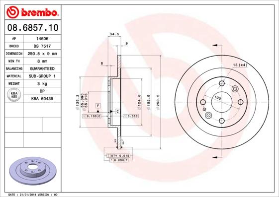 Breco BS 7517 - Гальмівний диск avtolavka.club