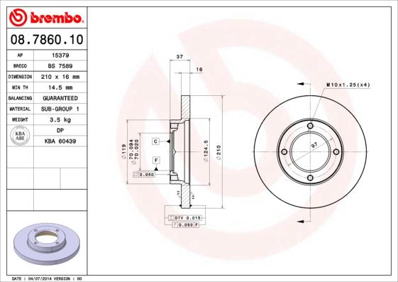 Breco BS 7589 - Гальмівний диск avtolavka.club