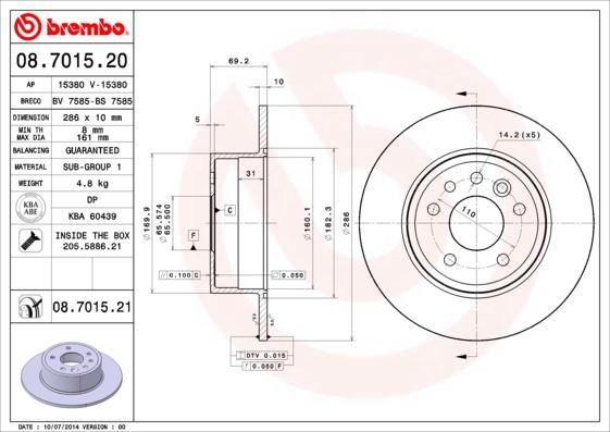 Breco BS 7585 - Гальмівний диск avtolavka.club