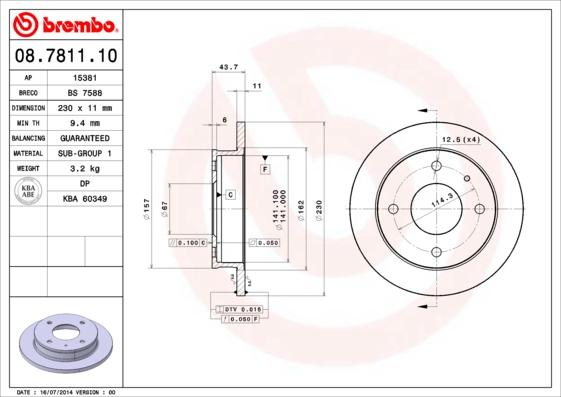 Breco BS 7588 - Гальмівний диск avtolavka.club