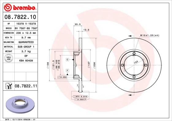 Breco BS 7587 - Гальмівний диск avtolavka.club