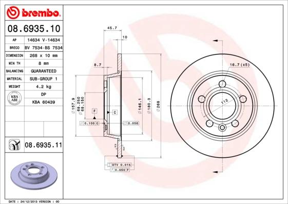 Breco BS 7534 - Гальмівний диск avtolavka.club