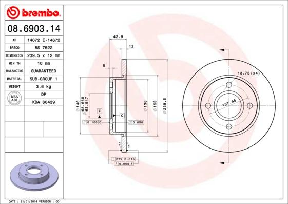 Breco BS 7522 - Гальмівний диск avtolavka.club