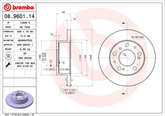 Breco BS 7649 - Гальмівний диск avtolavka.club