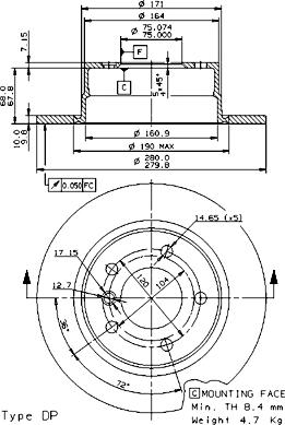 Breco BS 7659 - Гальмівний диск avtolavka.club