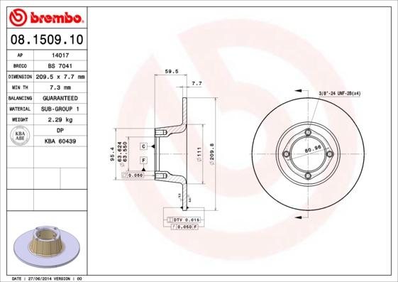 Breco BS 7041 - Гальмівний диск avtolavka.club