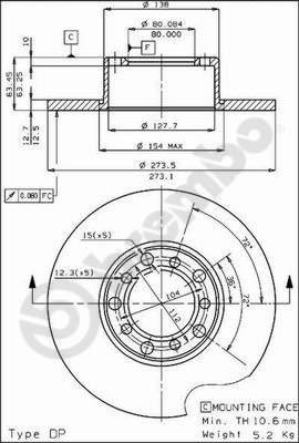 Breco BS 7043 - Гальмівний диск avtolavka.club