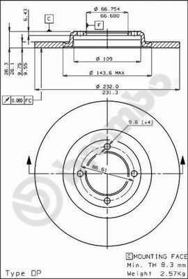 Breco BS 7047 - Гальмівний диск avtolavka.club