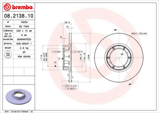 Breco BS 7082 - Гальмівний диск avtolavka.club