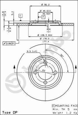 Breco BS 7110 - Гальмівний диск avtolavka.club