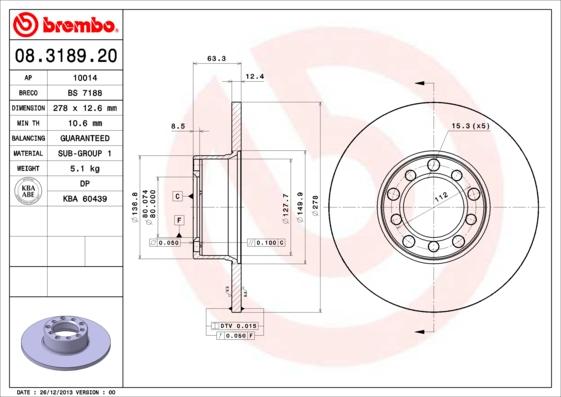 Breco BS 7188 - Гальмівний диск avtolavka.club