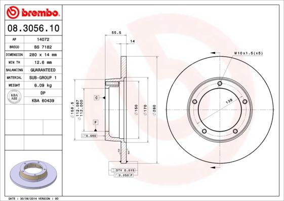 Breco BS 7182 - Гальмівний диск avtolavka.club