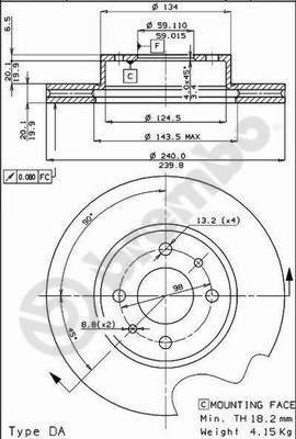 Breco BS 7888 - Гальмівний диск avtolavka.club