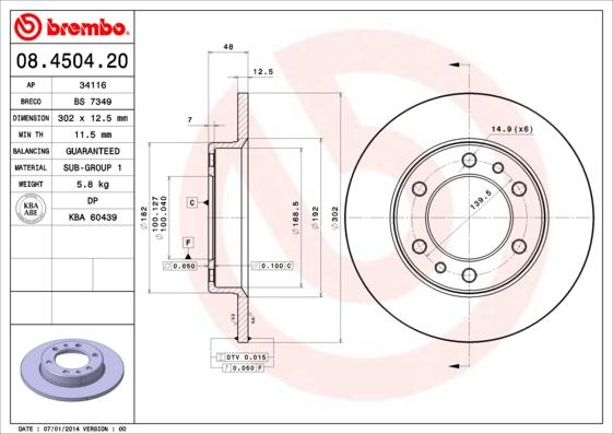 Breco BS 7349 - Гальмівний диск avtolavka.club